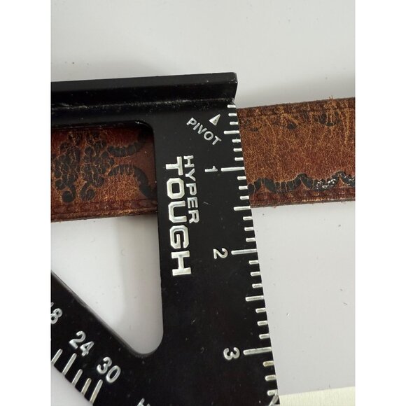 Rio Grande Western Tooled Belt Sz 38 Cognac Brown Steerhide Leather VTG Cowgirl - Picture 14 of 14